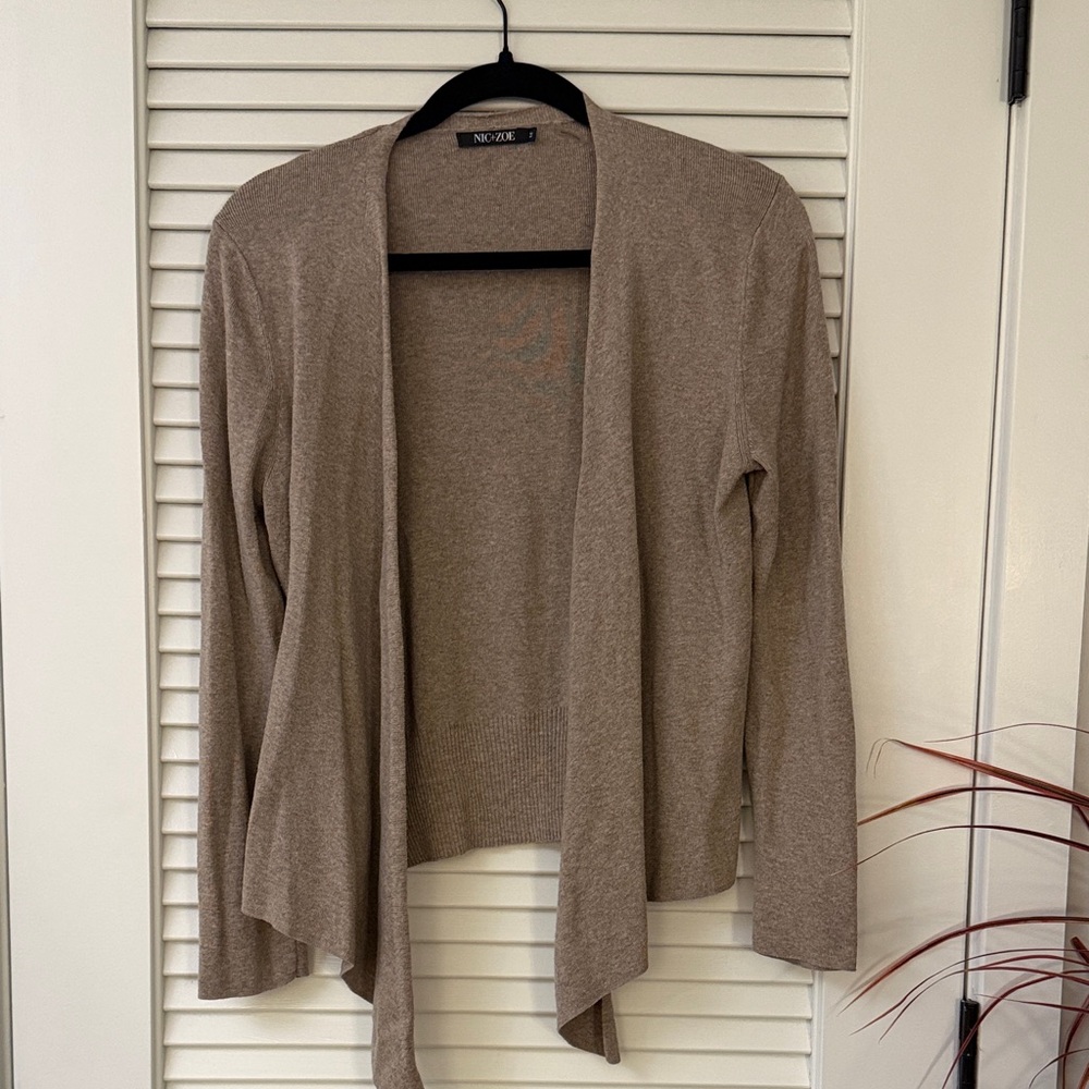 Nic & Zoe Women's Open Front Cardigan - Beige